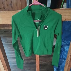 Fila Green Zip-Up Top